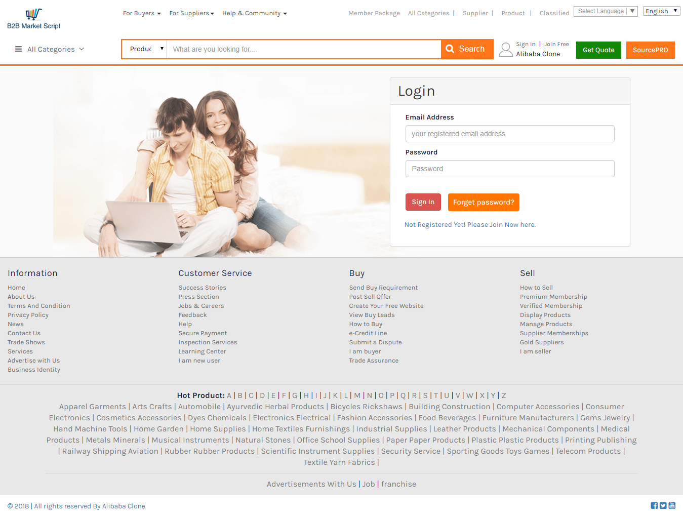 Alibaba clone screenshot